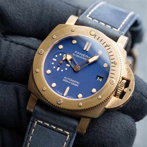 panerai bronzo blue dial|panerai bronzo abisso.